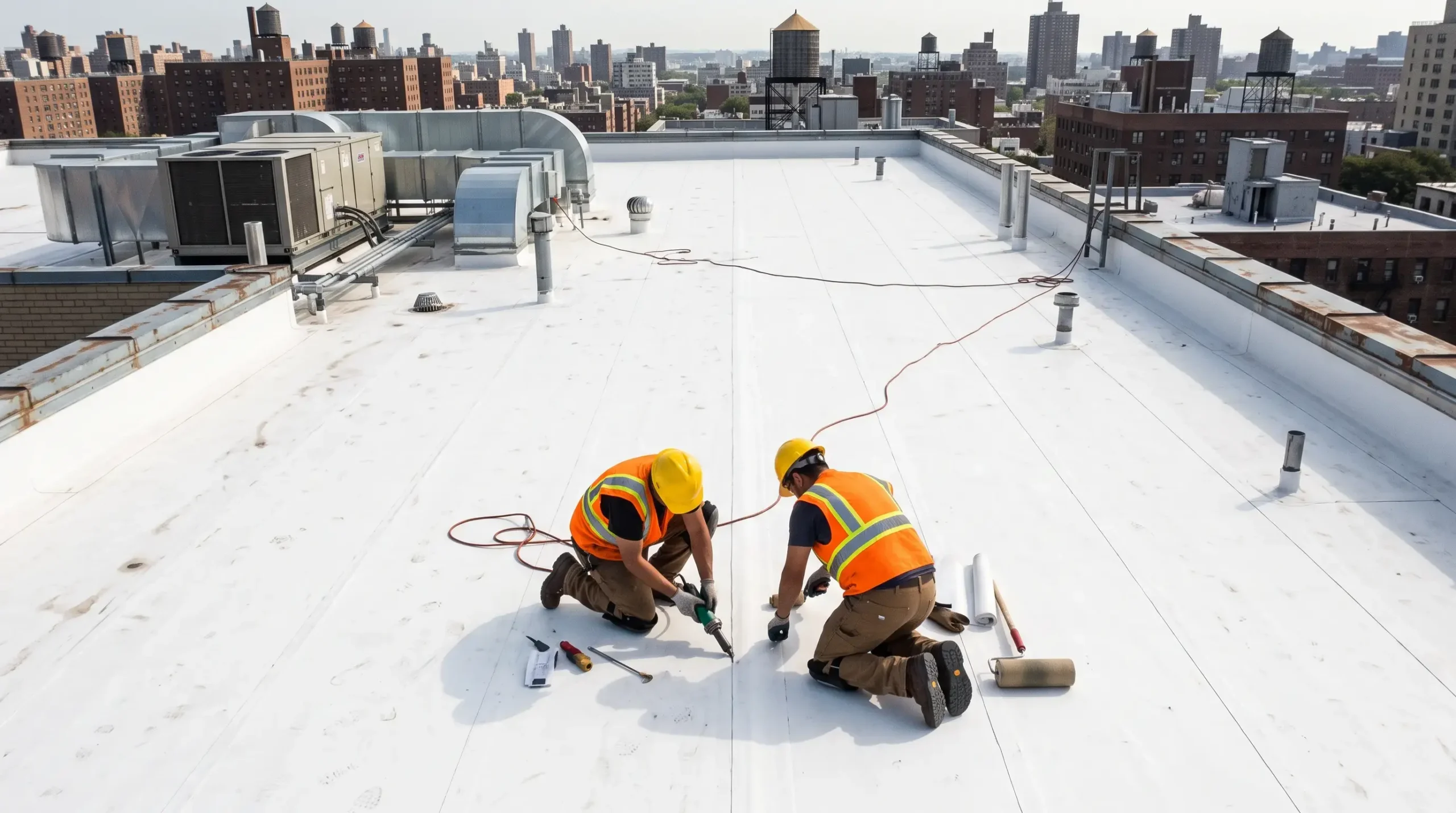 Flat Roofing in Ithaca, NY on a residential home
