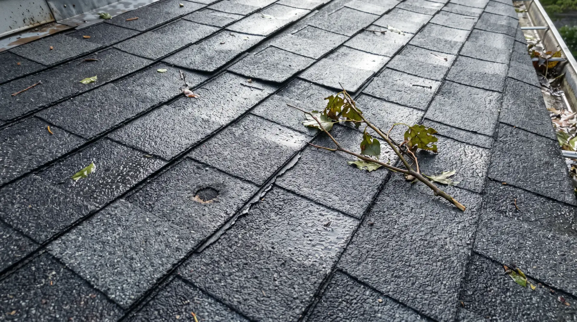 Hidden storm damage on a New York roof